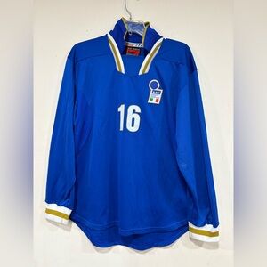 MATCH WORN Roberto Di Matteo 1996 Italy | Euro 96 Qualifiers | Size L Nike LS